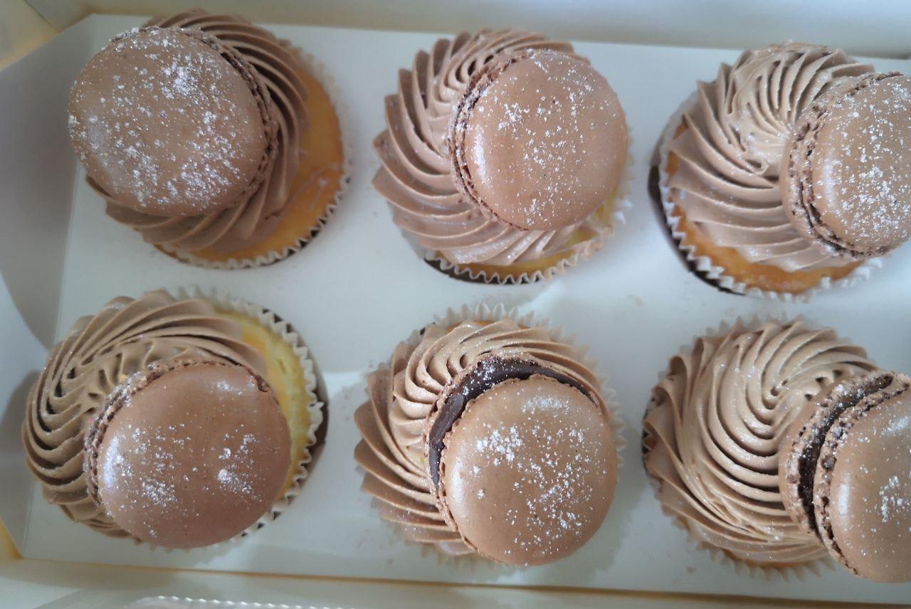 6er Macaron-Cupcake Box